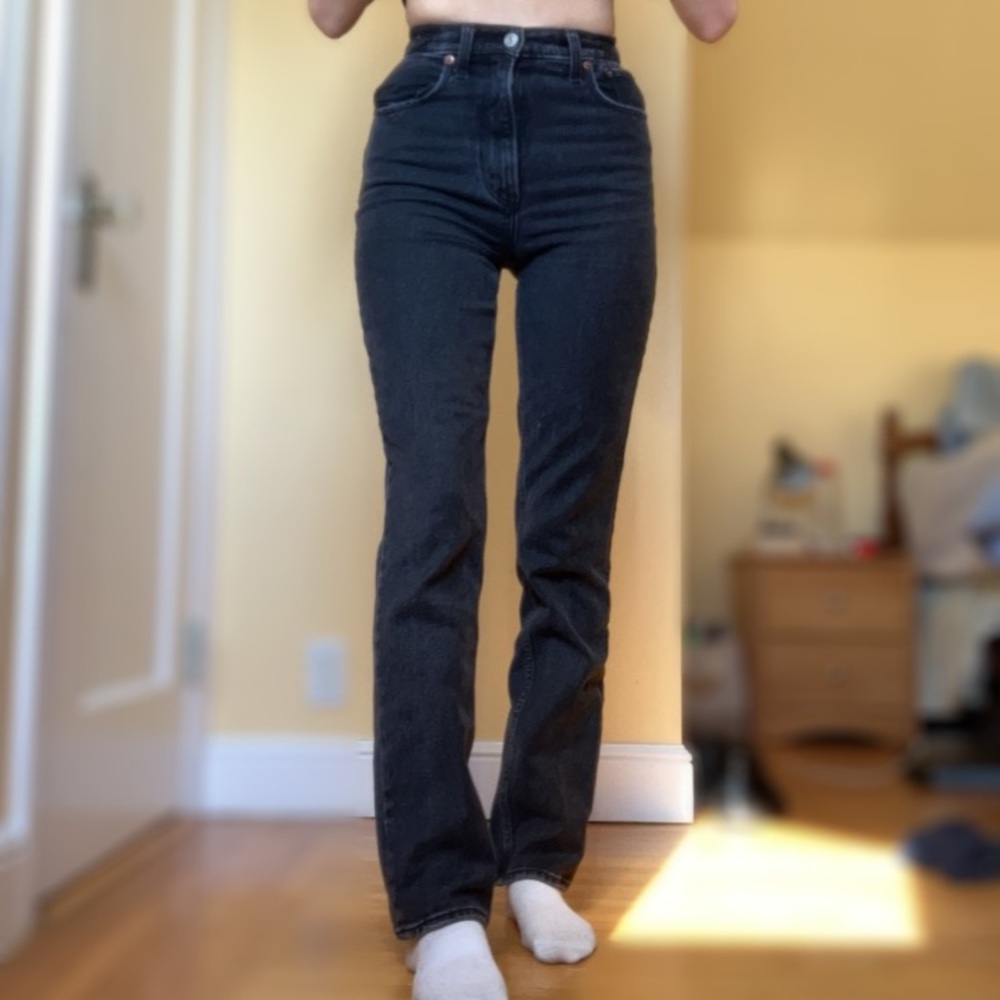 Abercrombie & Fitch Curve Love Ultra High Rise 90s Straight Jean 24/25